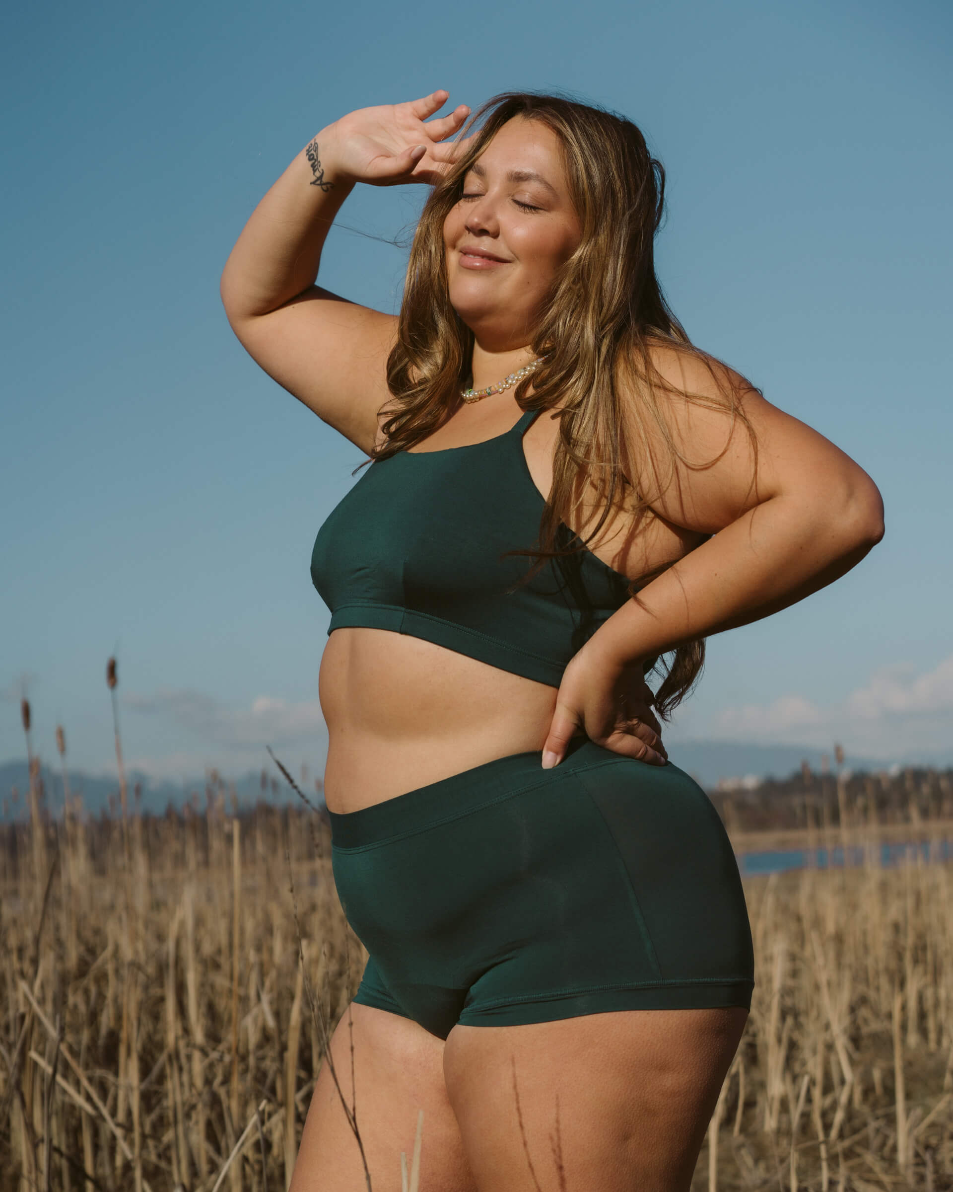 Green | Model is wearing size 2XL