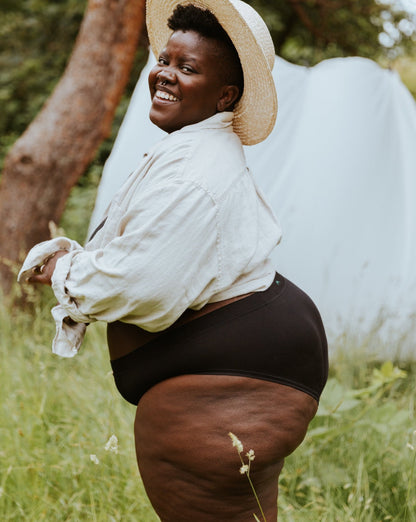 Black | Model is wearing size 3XL